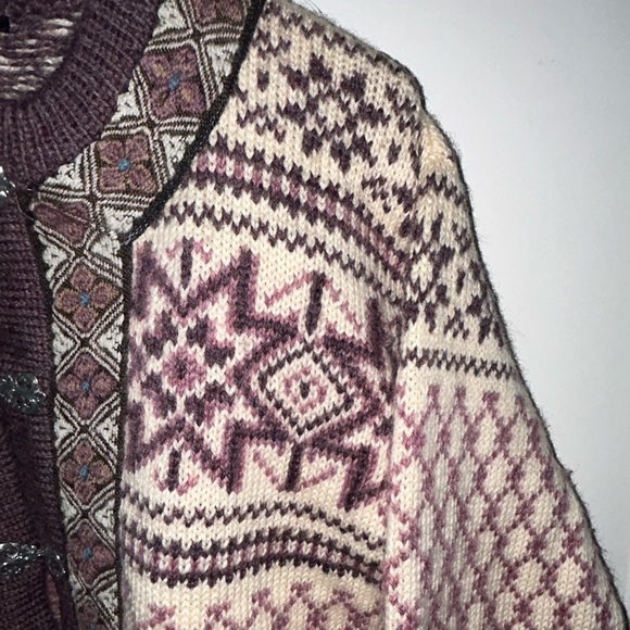 Dale Of Norway wool cardigan sweater with metal frogs women's sz 42 EUC - Picture 4 of 15